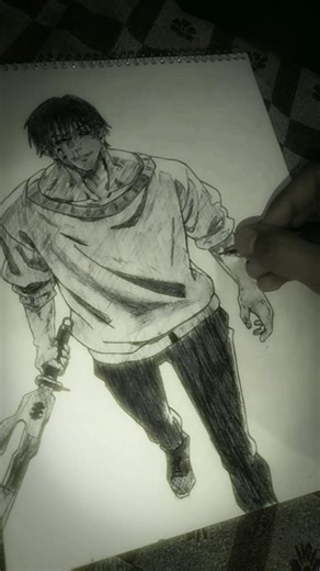 Toji drawing #art #myartistlife #dance #animesketch #itsmydraw23