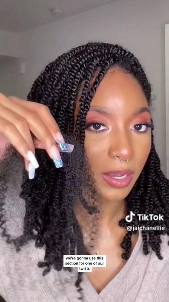 Mini Twist Tutorial with Extensions and Natural Hair