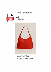 Bag Sewing Pattern I Elegant Purse PDF Pattern With Step by Step Instructions I Digital Download Onlyred Hobo Bag – Shoulder Bag - Etsy