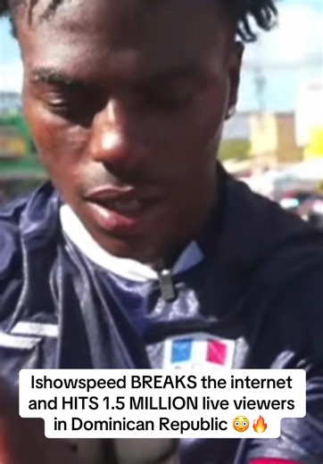Ishowspeed BREAKS the internet and HITS 1.5 MILLION live viewers in Dominican Republic 😳🔥#ishowspeed