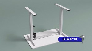 Okin Small Electric Standing Desk, 40" x 24" Whole Piece Height Adjustable White Sit to Stand Desk Computer Workstation for Home Office