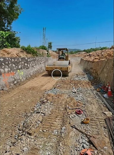 Engineering drawing editing: Rural river channel renovation, masonry retaining walls