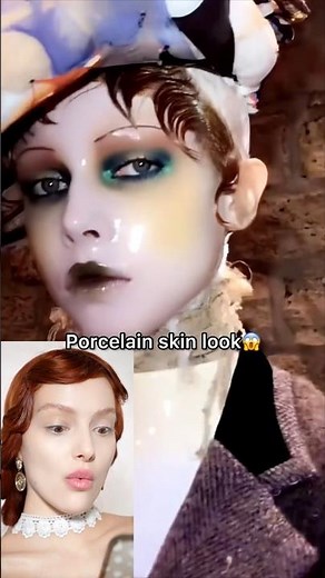 Porcelain skin look?? Let’s try it!#makeup #molchanovamua