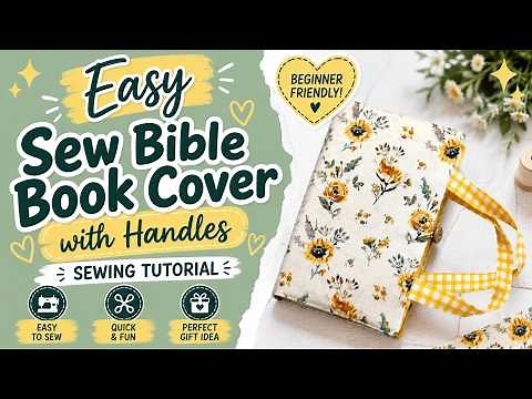 Easy to Sew a Bible Book Cover or any Book