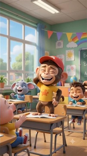 Monkey's Hilarious Answer 😂 | Funny Kids Joke #shorts