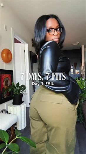 😆 sometimes the fashion is a FAIL. Who do I look like? I couldn’t unsee it. IYKYK. I love the barrel pants from @ZARA and the leather top from @Fashion Nova separately, but together baby it’s giving “I’m your basic average girl and I’m here to save the 🌍“ and I can’t unsee it. 🥹♥️ Shout out to Kim tho. Who did it best? 😅 #fashionfail