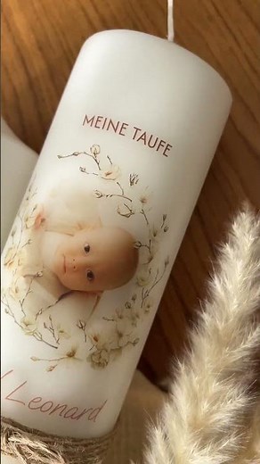 Design Your Own Baptism Candle – With Photo or Name