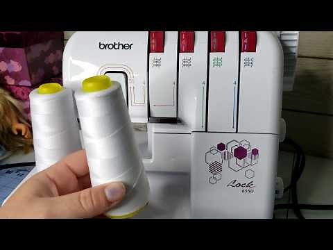 How to thread a Brother Serger - 4 spools