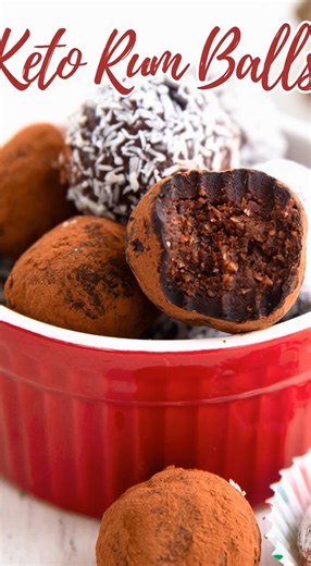 🍫 Keto Rum Balls Recipe 🕒 Prep Time: 15 minutes ❄️ Chill Time: 30 minutes 🍬 Servings: About 18 balls Ingredients 1 ½ cups almond flour ¼ cup unsweetened cocoa powder ½ cup unsweetened shredded coconut (plus extra for rolling) ½ cup finely chopped pecans or walnuts (optional) ⅓ cup powdered erythritol or allulose 2 tbsp unsalted butter, melted 2 tbsp dark rum (or rum extract for alcohol-free) 1 tsp vanilla extract 1–2 tbsp unsweetened almond milk (as needed for texture) Pinch of salt Instructi
