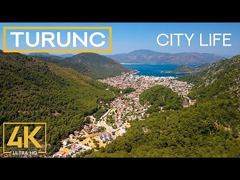 4K City Life Video - The Best Views of TURUNC - Holiday Resort near Marmaris - Turkey Summer Trip