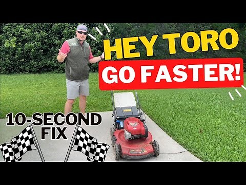 HOW TO Make a Toro Personal Pace Mower Go FASTER! // Easy DIY Self-Propel Adjustment