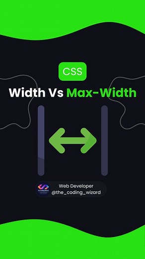 The Coding Wizard | Web Development & AI | 1M🎯 | Width Vs Max-Width Explained 🎯👇 Width: - Specifies the exact width of an element 📏. - The element will always have the specified width,... | Instagram