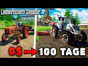 SURVIVE 100 days on NO MAN'S LAND! Here's what happened... Farming Simulator 22