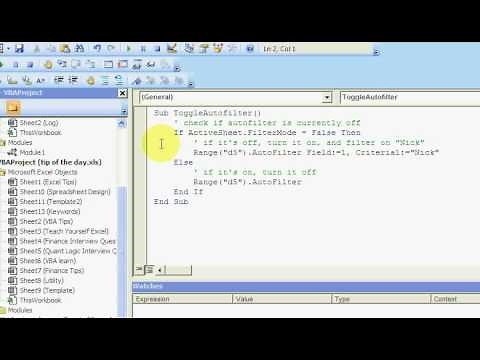ExcelExperts.com - VBA Tutorial - Turn Off Autofilter