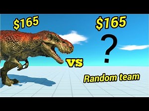 T-rex vs Random team same price ARBS Animal revolt battle simulator