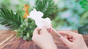 Suncalla 6 Sets Jungle Animal Table Centerpiece Safari Baby Shower Centerpieces Includes Flower Pot with Floral Foam, Artificial Leaves, Jungle Animal Sticks for 1 Birthday Party