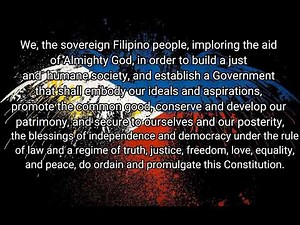 THE 1987 CONSTITUTION OF THE REPUBLIC OF THE PHILIPPINES - Preamble