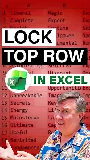 How to Lock the Top Row in Excel (Keep Headers Visible)