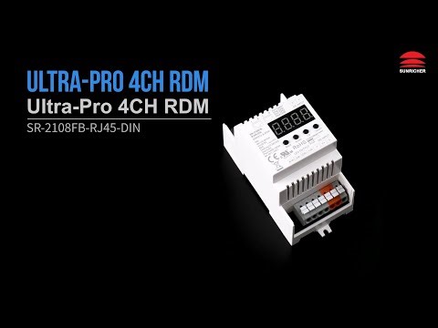 Ultra-Pro 4CH RDM DMX512 Decoder_SR-2108FB-RJ45-DIN