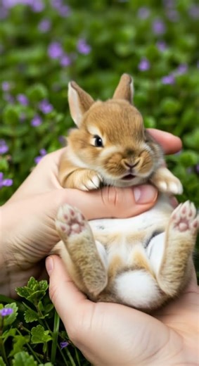 Baby Bunny Squeaks adorable moments you cant miss #rabbit #aigenerated #cute