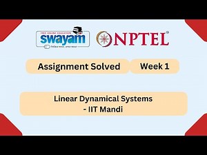 Linear Dynamical Systems Week 1 | NPTEL ANSWERS 2026 #nptel2026 #myswayam #nptel #nptelexam