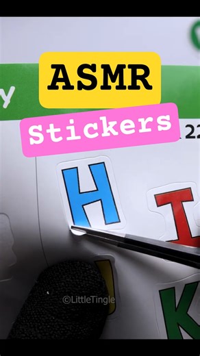 ASMR sticker peeling tracing oddly satisfying tingly #asmr #kawaii #satisfying#fyp #sticker #shorts