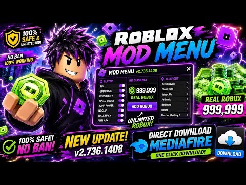 100% WORKS🥶 Roblox MOD MENU v2.736.1408 | Unlimited Robux + All New Script | Roblox MOD APK 2026