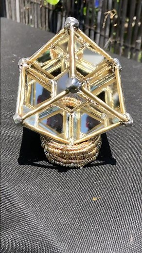 “The Last Tesseract” Mirrors, Solder, and wire. #sculpture
