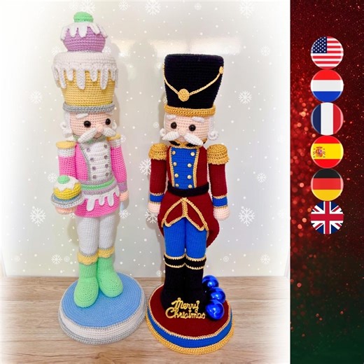 2in1 Nutcracker Set Digital Christmas Crochet Pattern - Etsy