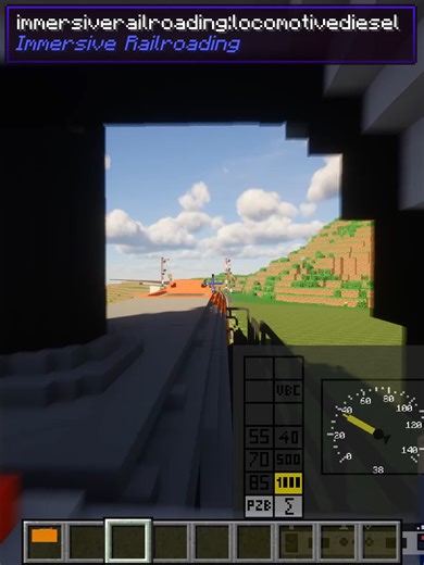 Einfahrt und Anschlussbedienung in Karlsfeld mit der De 18 und Funksteuerung. @svenderzockt1986 @girc_eu #immersive_railroading #minecraft #eisenbahn #eisenbahnfotografie