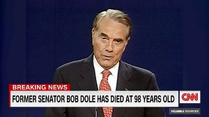 62K views · 1.3K reactions | Former Republican Senator and presidential candidate Bob Dole has died, according to a statement released by his family. "Senator Robert Joseph Dole died early this morning in his sleep. At his death, at age 98, he had served the United States of America faithfully for 79 years," the statement said. | CNN | Facebook