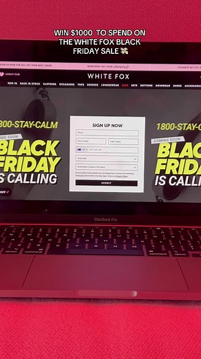 Enter to Win $1000 for White Fox Black Friday Sale!