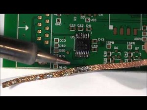 Flow and wick soldering demonstration