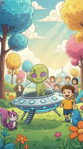 Alien Learns the Waves 🌍👋 | Funny Animated Short”