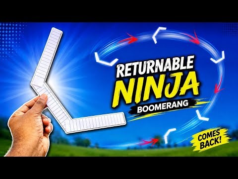 How to Make a Returnable Ninja Boomerang | Easy Paper Boomerang That Comes Back!