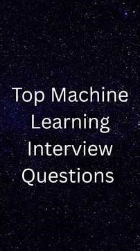 Machine Learning Interview Questions🔥| ML Interview Prep 2026 #machinelearning #education #shorts