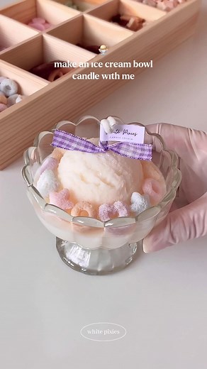 Wax Ice Cream Bowl Candle - Zero-Calorie Dessert Candle! 🍨🕯️