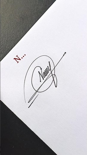 Stylish N Signature Design ✍️ | Easy Professional Signature Tutorial #Shorts