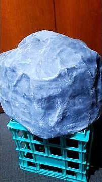 I made a cardboard papier mache boulder cave prop for a show #papercrafts #cardboardcraft