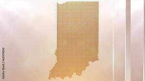 Indiana State (USA) Map Opener on Minimal Background, Multi Purpose Background Useful for Politics, Elections, Travel, News and Sports Events
