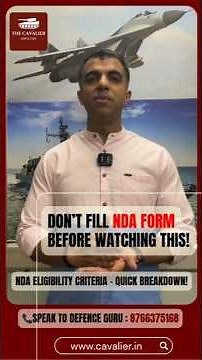 NDA Eligibility Criteria – Quick Breakdown! 🎓 NDA 2025 Exam Guide