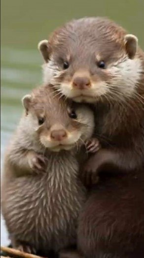 🦦❤️The Sweetest Mama & Baby Otter Moment Ever ❤️ #animals #nature #wildlife