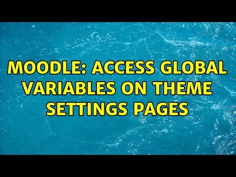 Moodle: Access global variables on theme settings pages