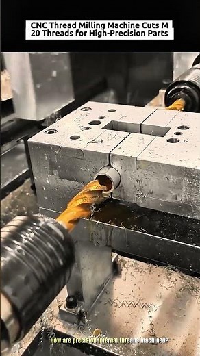 CNC Thread Milling Machine Cuts M20 Threads for High-Precision Parts #industrialcrush