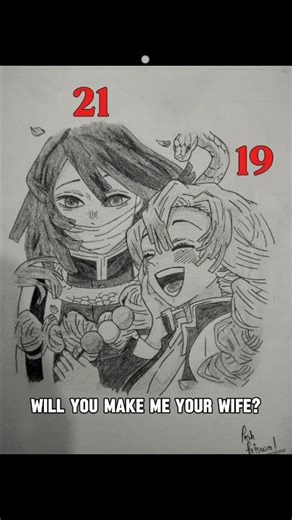 Mitsuri & Iguro #drawing #manga #anime #art #explore #shorts #ytshorts #subscribe #demonslayer