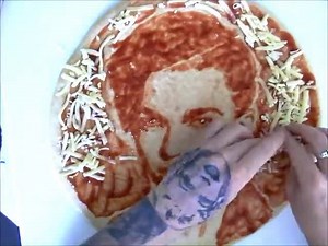 1.9M views · 12K reactions | Has Ruby Rose ever looked HOTTER? My PIZZA ART using Chilli sauce, Jalapeo, Red Pepper & Spicy Pepperoni!! #OITNB www.nathanwyburn.co.uk | Nathan Wyburn Art | Facebook