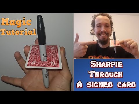 Sharpie through card tutorial. Pen through card magic trick revealed