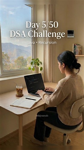 Day 5/50 of my DSA Journey💻👩‍💻| Recursion #leetcode #datastructures #java #pw #gfg #ytshorts #coding
