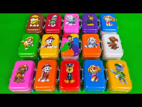 Paw Patrol Slime With Mini Suitcases: Looking For Ryder, Chase, Marshall,...Satisfying Slime Video