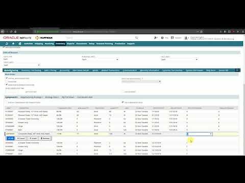 Oracle NetSuite Manufacturing Routing